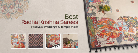 Best Radha Krishna Sarees for Festivals, Weddings & Temple Visits 