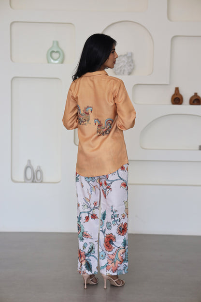 Mustard Contrast Printed Co-Ord Set