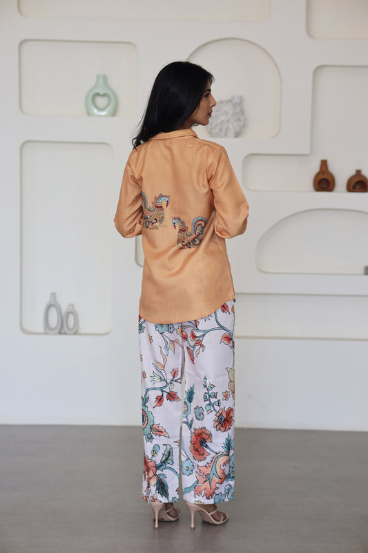 Mustard Contrast Printed Co-Ord Set