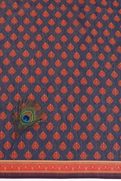 Peacock Vanam Chanderi Saree