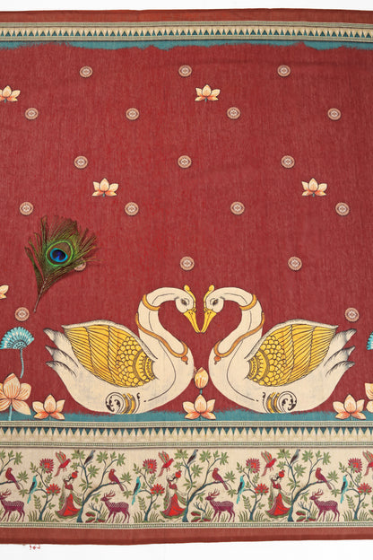 Raj-Hans Chanderi Saree