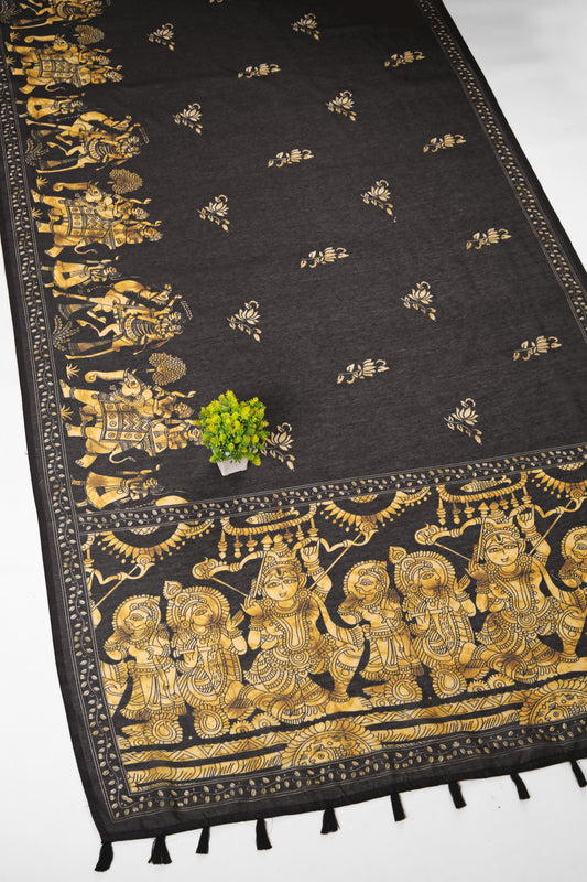 Kanak Pushp Chanderi Cotton Saree