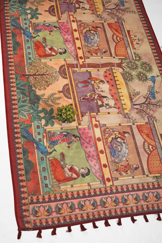Kesar Mahal Chanderi Saree