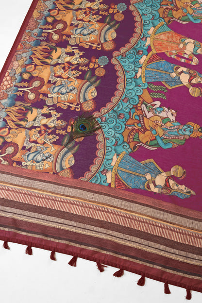 Neel Nartan Chanderi Saree