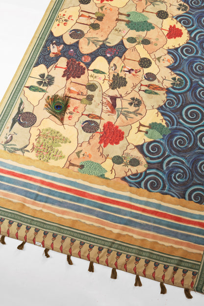 Prakriti Varnan Chanderi Saree