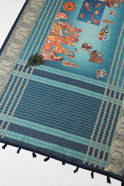 Jal-Leela Chanderi Saree