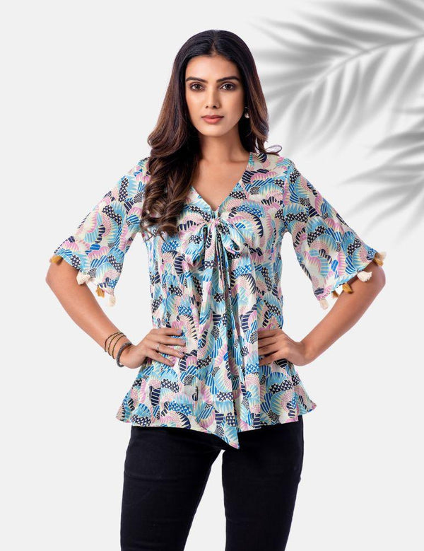 Absolute Abstract Bow Top - Yuvani