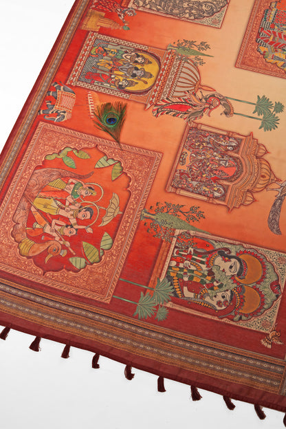 Ayodhya Katha Chanderi Saree