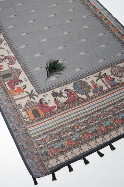 Aangan Leela Linen Saree - Yuvani