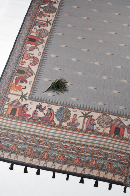 Aangan Leela Linen Saree - Yuvani