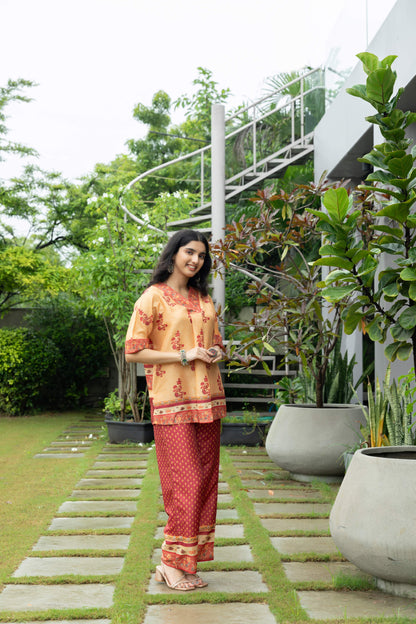 Apricot Allure Coord Set - Yuvani