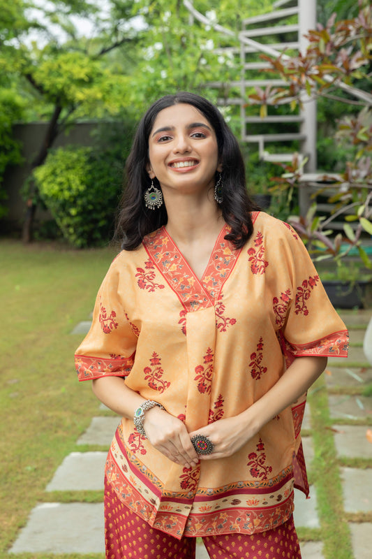 Apricot Allure Coord Set - Yuvani