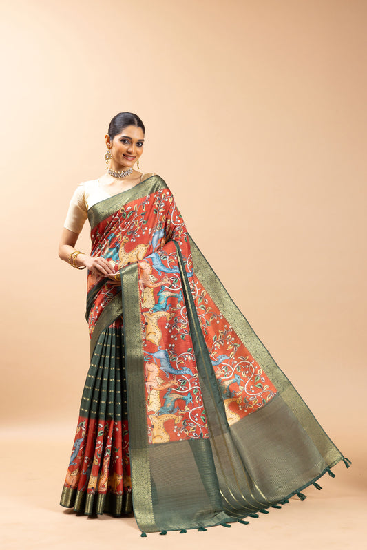 Aranya Leela Jacquard Silk Saree - Yuvani