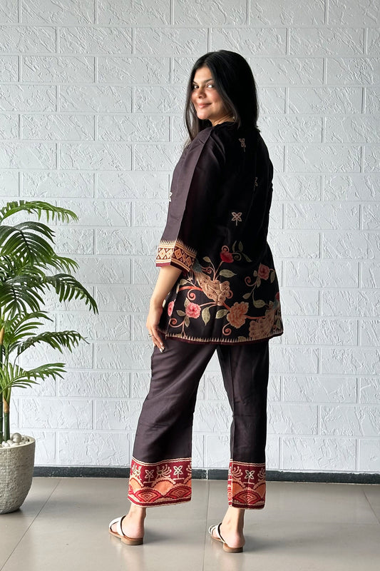 Black Floral Coord Set - Yuvani