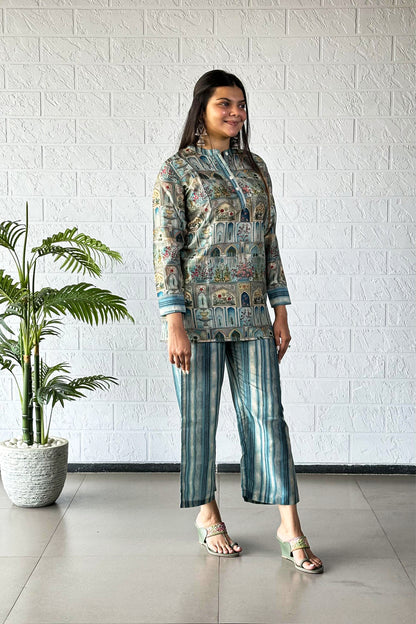 Blue Mosaic Coord Set - Yuvani