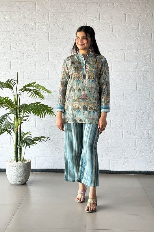 Blue Mosaic Coord Set - Yuvani