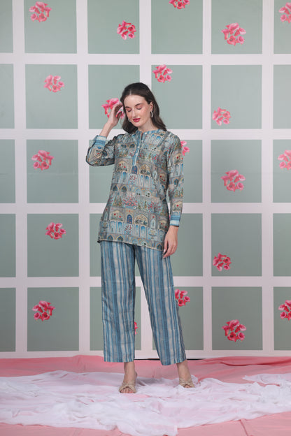 Blue Mosaic Coord Set - Yuvani