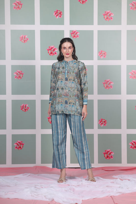 Blue Mosaic Coord Set - Yuvani