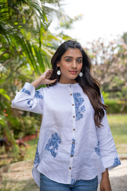 Breezy Bunch Oversized White Shirt - Yuvani