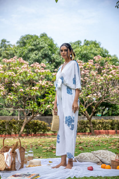 Breezy Bunch White Jumpsuit - Yuvani