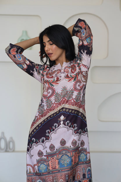 Bright Symmetrical Printed Kurti Set - Yuvani