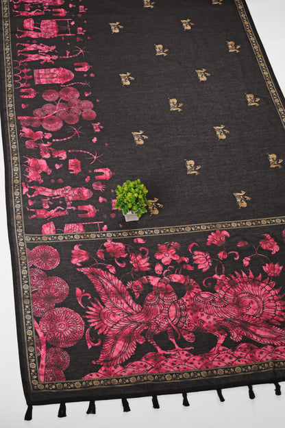 Chitrika Neelkamal Chanderi Cotton Saree - Yuvani