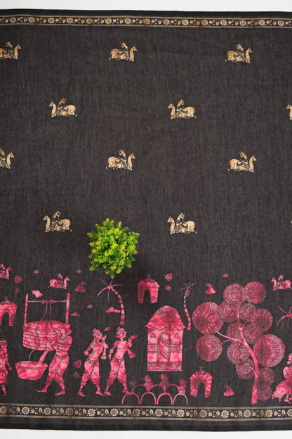 Chitrika Neelkamal Chanderi Cotton Saree - Yuvani