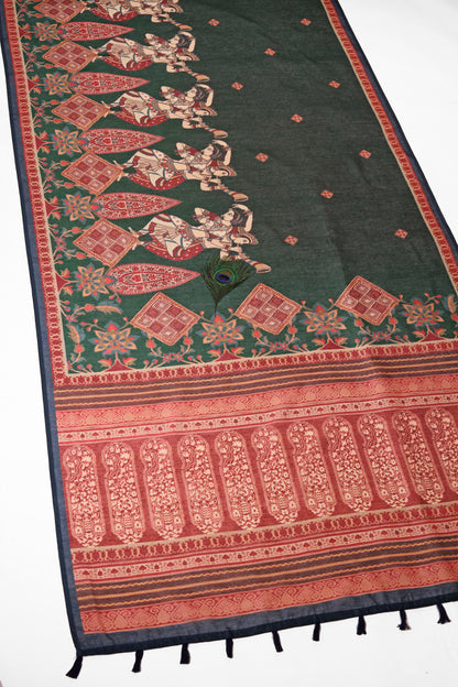 Devalaya Chanderi Cotton Saree - Yuvani
