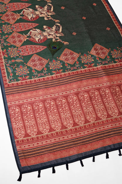 Devalaya Chanderi Cotton Saree - Yuvani