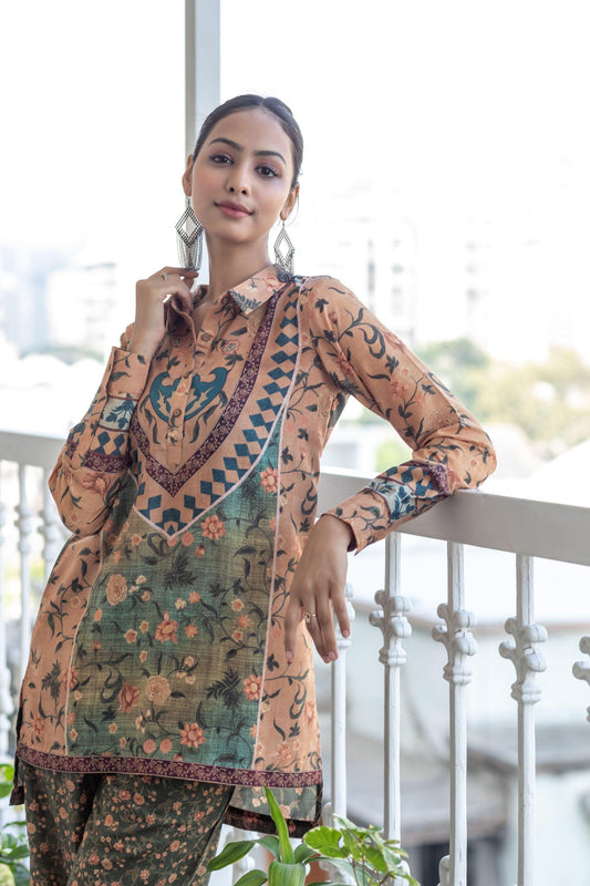 Earthy Meadow Printed Coord Set - Yuvani