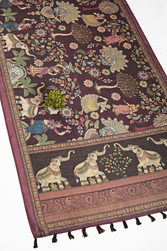 Gajleela Chanderi Saree - Yuvani