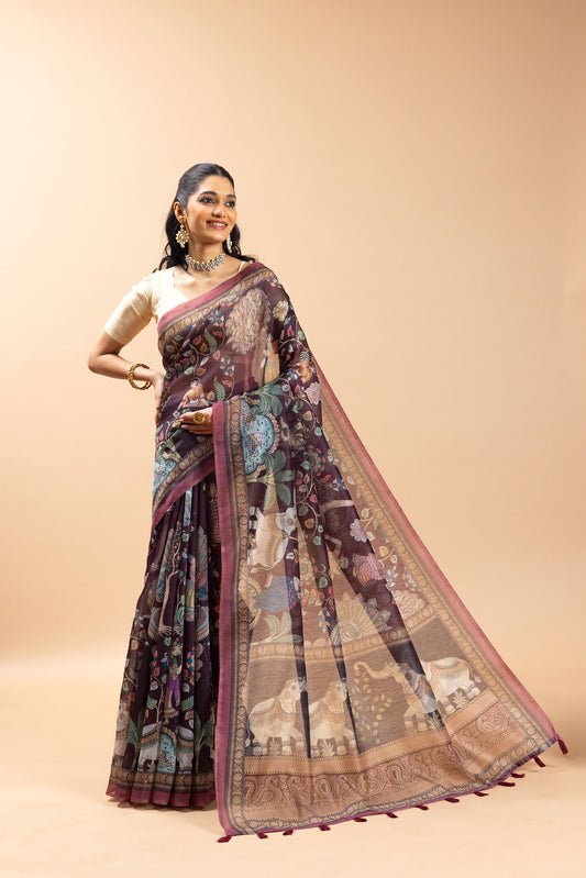 Gajleela Chanderi Saree - Yuvani