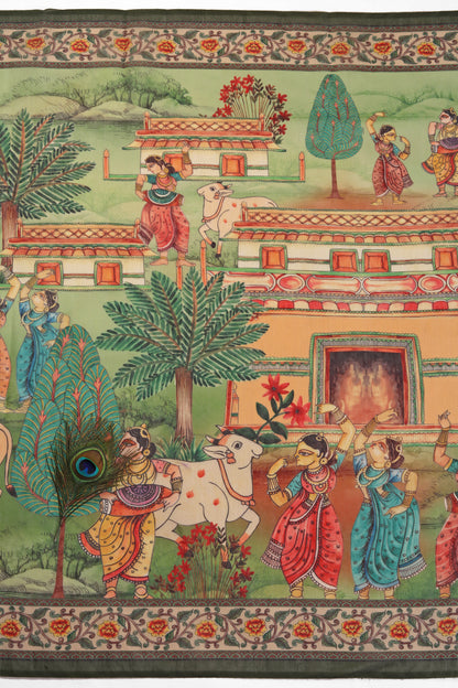 Gopi Raas Chanderi Saree - Yuvani