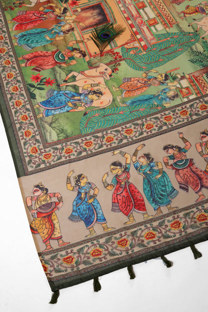 Gopi Raas Chanderi Saree - Yuvani