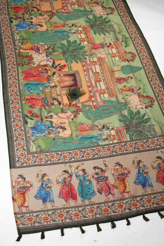 Gopi Raas Chanderi Saree - Yuvani