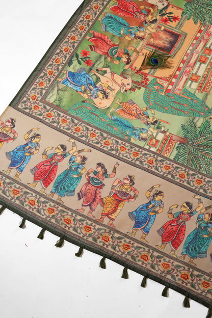 Gopi Raas Chanderi Saree - Yuvani