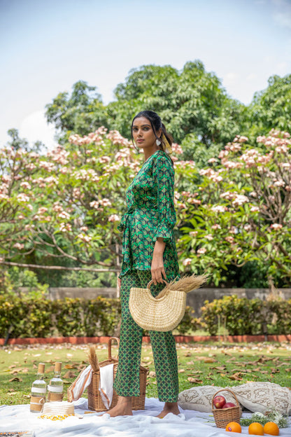 Green Glow Co-ord Set - Yuvani