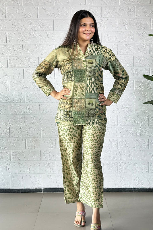 Green Mosaic Coord Set - Yuvani