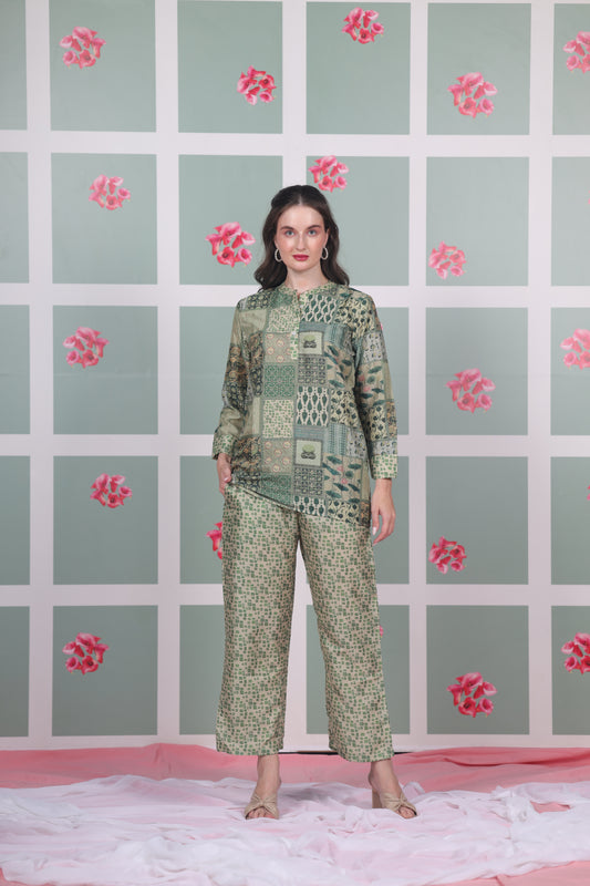 Green Mosaic Coord Set - Yuvani