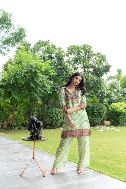 Green Waves Coord Set - Yuvani