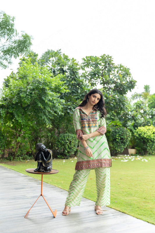 Green Waves Coord Set - Yuvani