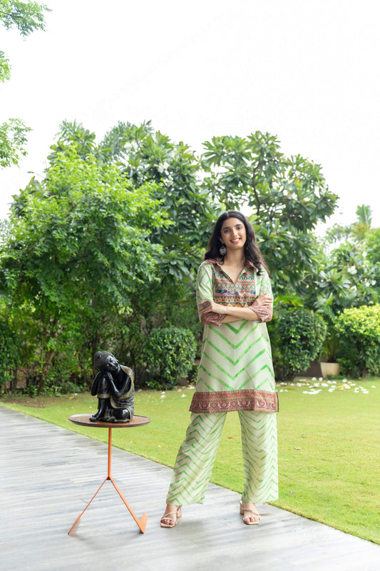 Green Waves Coord Set - Yuvani