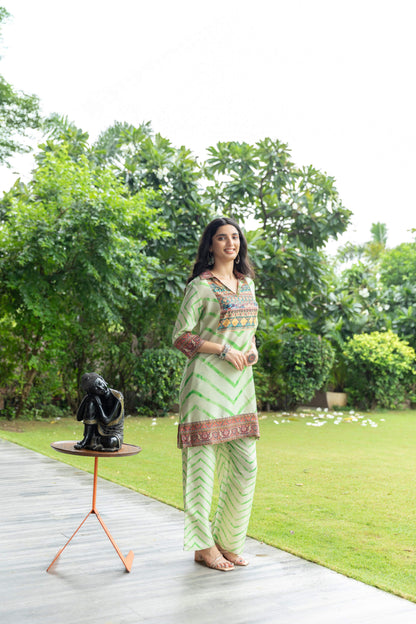 Green Waves Coord Set - Yuvani