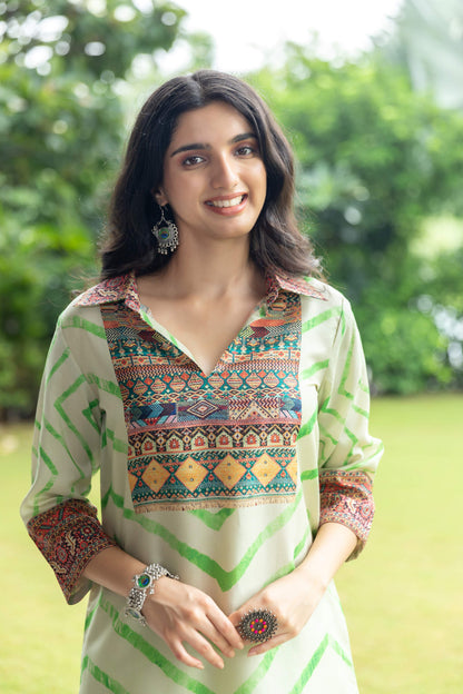 Green Waves Coord Set - Yuvani