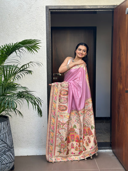 Raani Rang Meenakari Jacquard Woven Saree