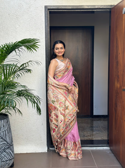 Raani Rang Meenakari Jacquard Woven Saree