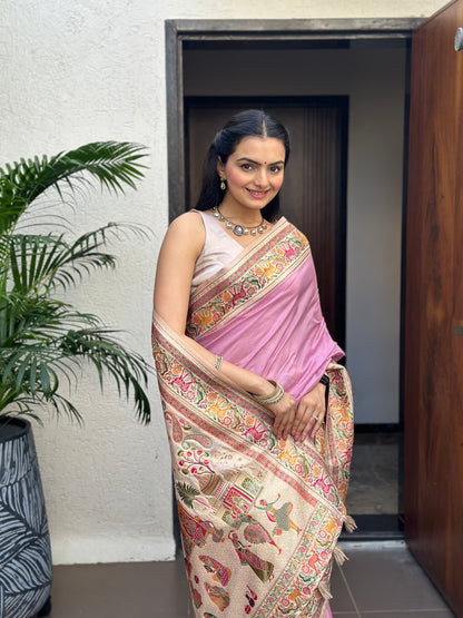 Raani Rang Meenakari Jacquard Woven Saree