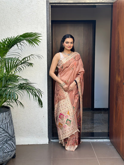 Raasmala Meenakari Jacquard Woven Saree