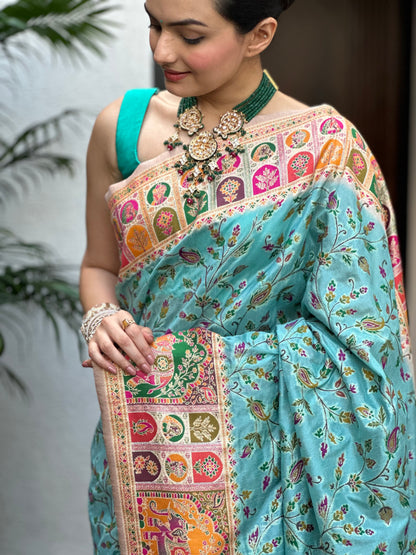 Indraneel Meenakari Jacquard Woven Saree