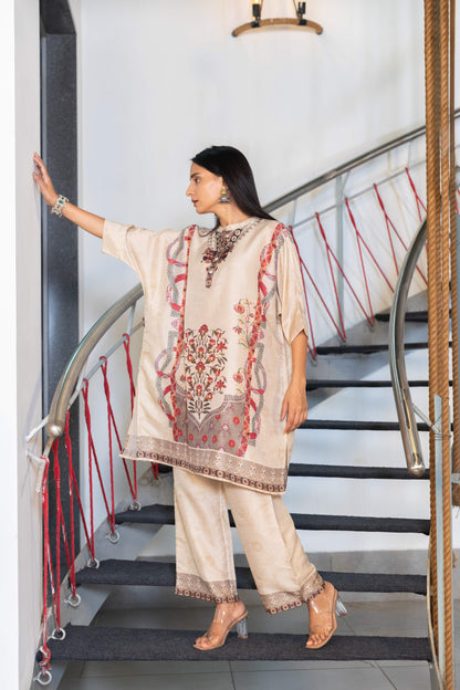 Iconic Ivory Kaftan Set - Yuvani